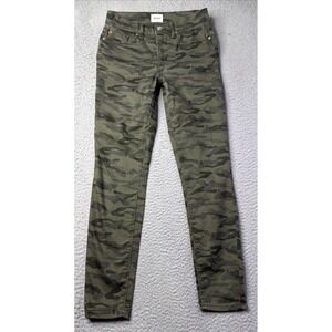 Hudson Jeans Womens Size 27 Blair Camouflage Green Super Skinny Ankle Hudson